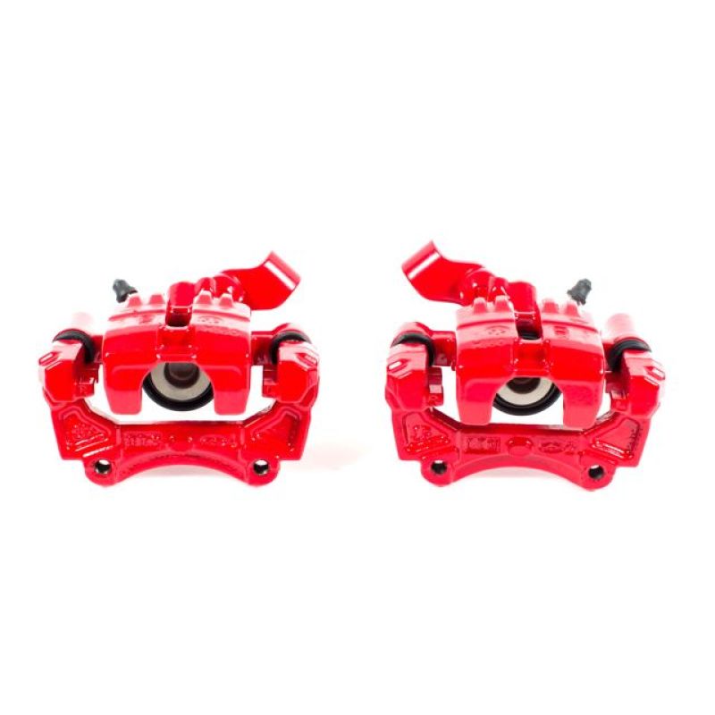 Power Stop 01-05 Mazda Miata Rear Red Calipers w/Brackets - Pair - eliteracefab.com