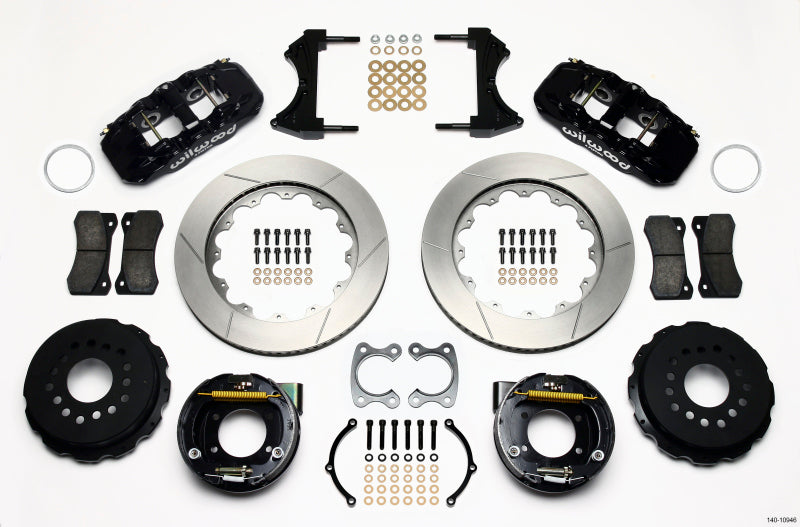 Wilwood AERO4 Rear P-Brake Kit 14.00in Small Ford 2.66in Offset Wilwood