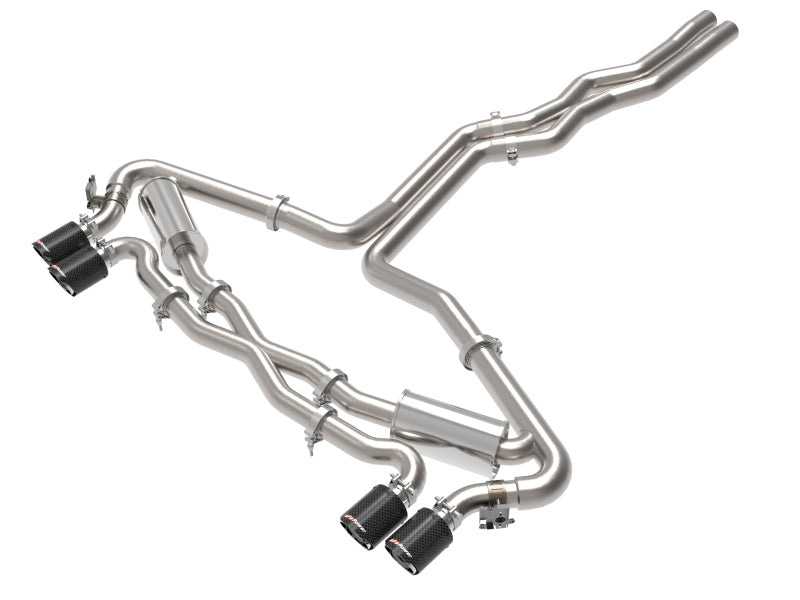 aFe 20-22 Audi RS6 Avant V8 4L (tt) MACH Force-Xp 3in to 2.5in 304 SS Cat-Back Exhaust w/ Carbon Tip aFe