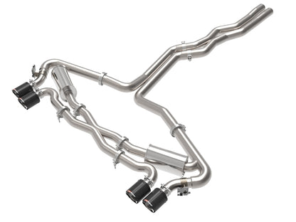 aFe 20-22 Audi RS6 Avant V8 4L (tt) MACH Force-Xp 3in to 2.5in 304 SS Cat-Back Exhaust w/ Carbon Tip aFe