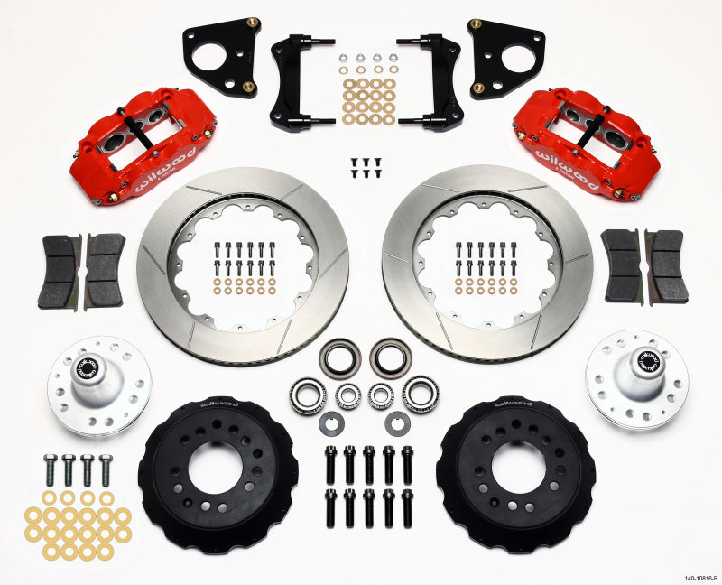 Wilwood Narrow Superlite 6R Front Hub Kit 14.00in Red 62-72 CDP B & E Body-Drum Wilwood