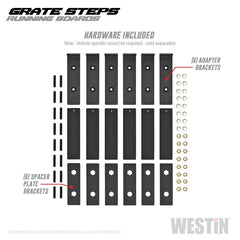 Westin Grate Steps Running Boards 68 in - Textured Black - eliteracefab.com