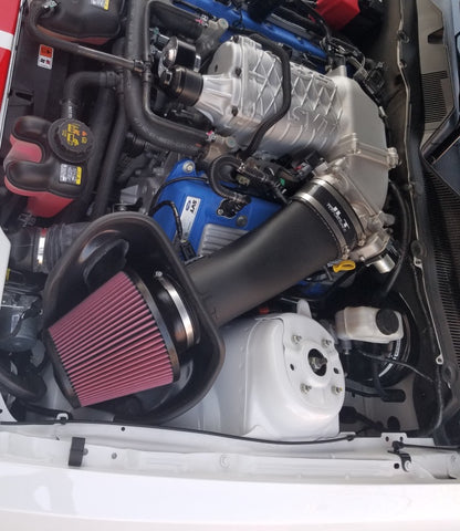 JLT 10-14 Ford Mustang GT500 Black Textured Big Air Intake Kit w/Red Filter - Tune Req - eliteracefab.com