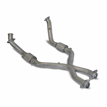SLP 1999-2004 Ford Mustang 4.6L Full Assembly PowerFlo-X Crossover Pipe w/ Cats - eliteracefab.com