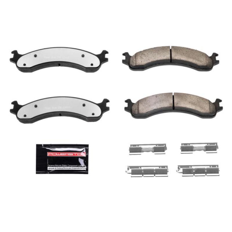 Power Stop 00-02 Dodge Ram 2500 Front Z36 Truck & Tow Brake Pads w/Hardware - eliteracefab.com