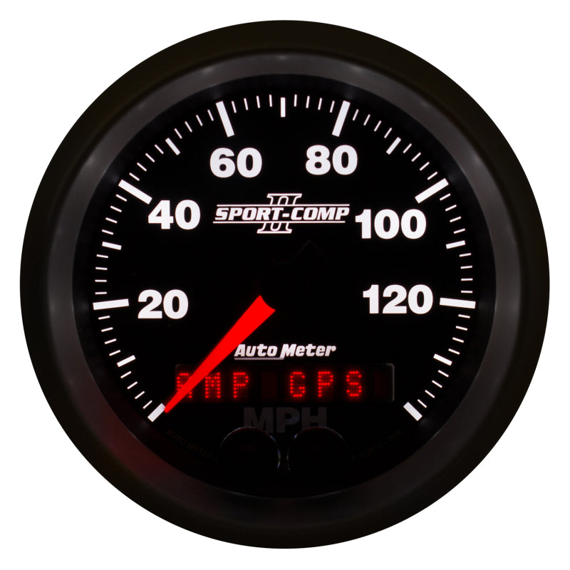 Autometer Sport-Comp II 3-3/8in 0-140MPH In-Dash Electronic GPS Programmable Speedometer 3680