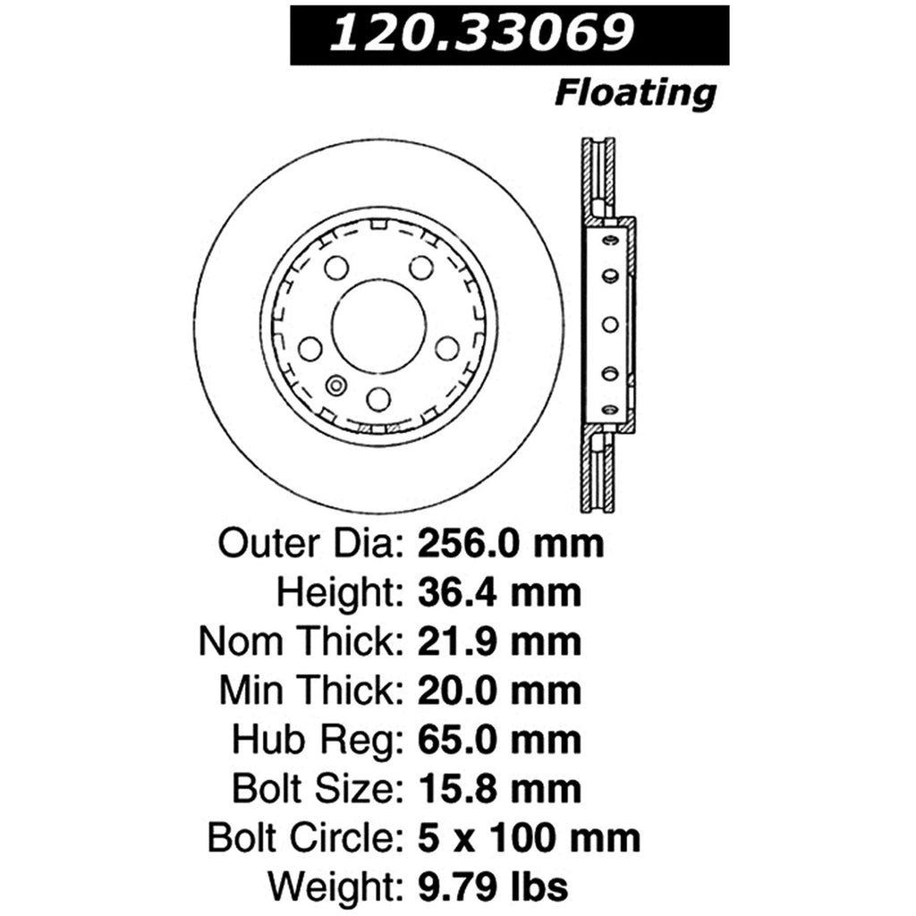 STOPTECH 03-05 VW GOLF GTI (VENTED REAR DISCS) DRILLED LEFT REAR ROTOR, 128.33069L - eliteracefab.com