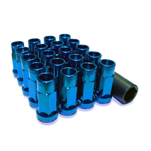 WHEEL MATE MUTEKI SR48 OPEN END LOCKING LUG NUT SET OF 4 – BLUE 12×1.50 48MM - eliteracefab.com