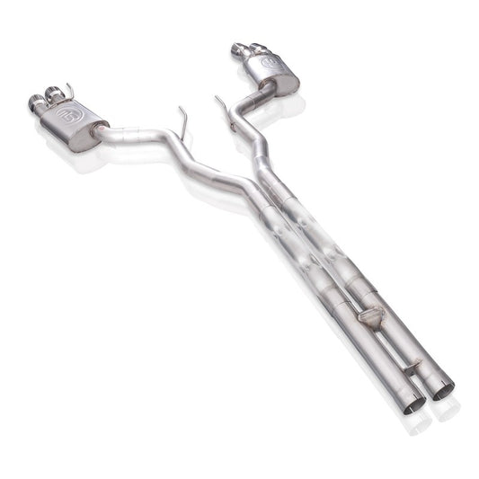 Stainless Works 18+ Ford Mustang GT 3in Legend 304SS Catback w/ H-Pipe Quad Polished Tips (No Valve) Stainless Works