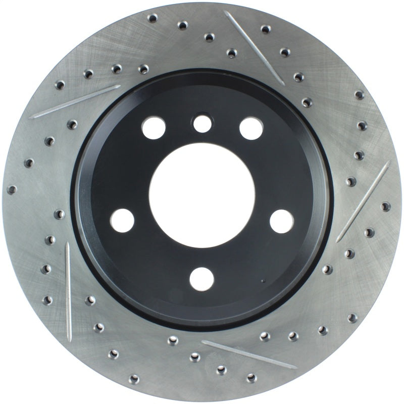 StopTech 12-16 BMW 335i Slotted & Drilled Rear Left Rotor - eliteracefab.com