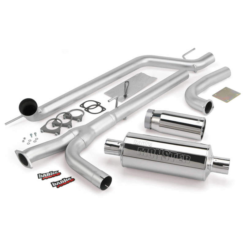 Banks Power 04-14 Nissan 5.6L Titan (All) Monster Exhaust System - SS Single Exhaust w/ Chrome Tip - eliteracefab.com