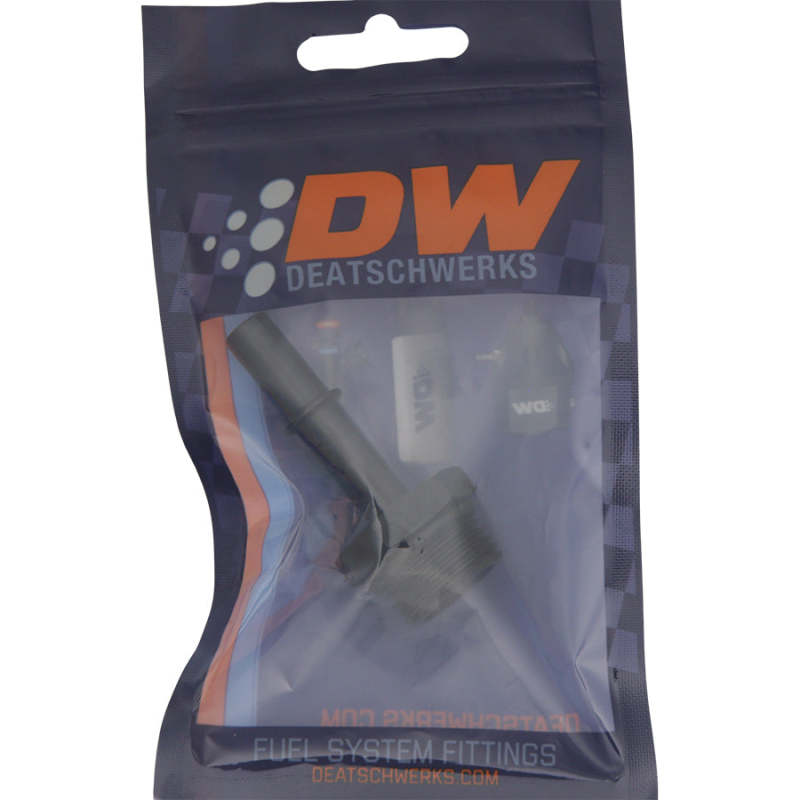 DeatschWerks 10AN ORB Male to 3/8in Male EFI Quick Connect Adapter - Anodized Matte Black DeatschWerks