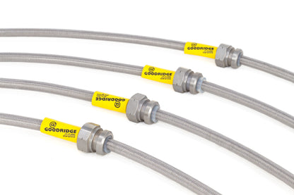 Goodridge 01-03 Mazda Protege 5 / 01-03 Protege (Rear Disc - Inc MP-3/MazdaSpeed) SS Brake Line Kit - eliteracefab.com