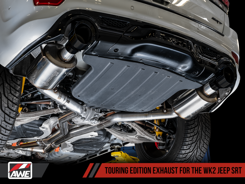 AWE Tuning 2020 Jeep Grand Cherokee SRT Touring Edition Exhaust - Diamond Black Tips - eliteracefab.com