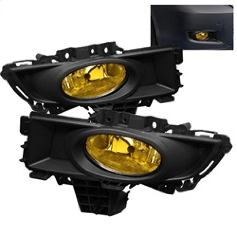 Spyder Mazda 3 07-08 4Dr OEM Fog Lights (Wont Fit Sports/Gt Or Htchbck)w/swch Yellow FL-CL-MAZ307-Y - eliteracefab.com