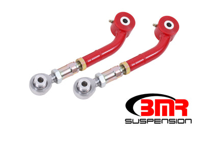 BMR 08-17 CHALLENGER UPPER TRAILING ARMS W/ ON-CAR ADJ. POLY/ROD ENDS - RED - eliteracefab.com