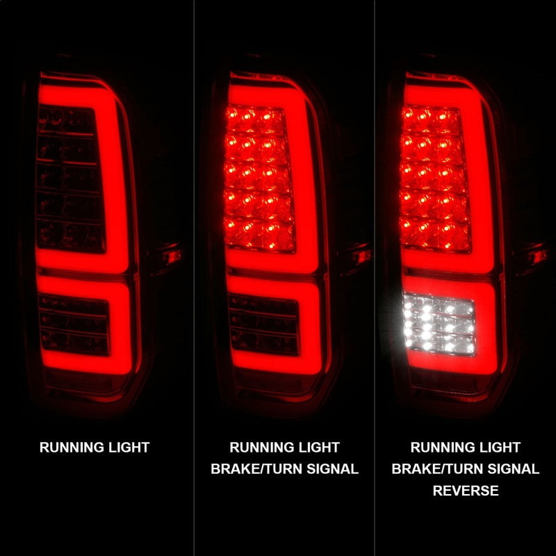 ANZO 2014-2021 Toyota Tundra LED Taillights Chrome Housing/Clear Lens - eliteracefab.com