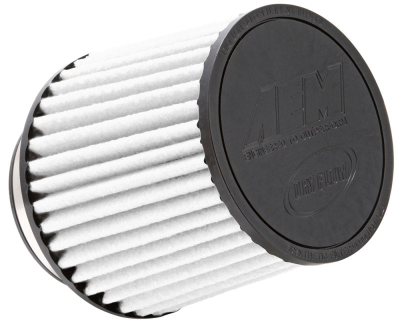 AEM Dryflow Conical Air Filter 6in Base OD x 3.5in Flange ID x 5.25in Height - eliteracefab.com