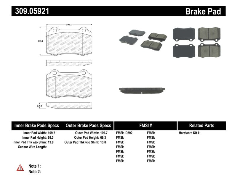 StopTech Performance 00-06 Jaguar S Typre R / XJ R / XJR-S / XJ Sport Rear Brake Pads - eliteracefab.com