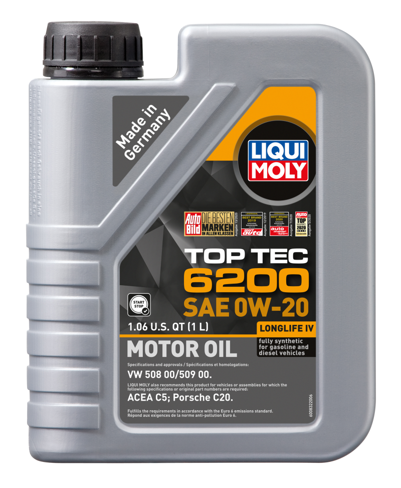 LIQUI MOLY 1L Top Tec 6200 Motor Oil 0W20 LIQUI MOLY