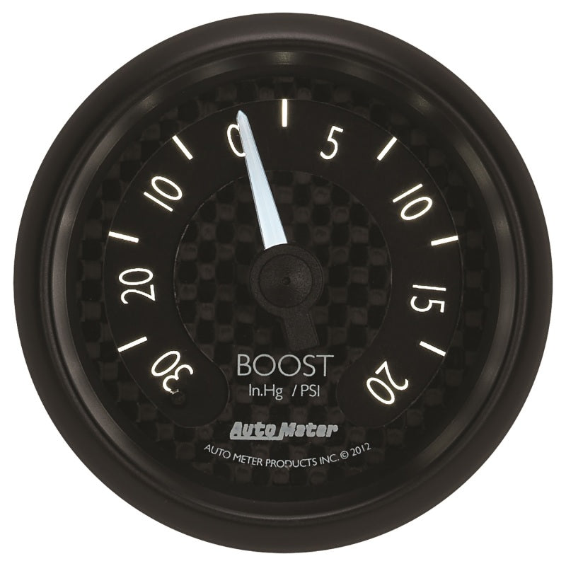 Autometer GT Series 52mm Mechanicl 30 In Hg/20 psi Vacuum/Boost Gauge 8001