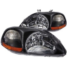 Load image into Gallery viewer, ANZO USA Honda Civic Crystal Headlights Black; 1996-1998 - eliteracefab.com