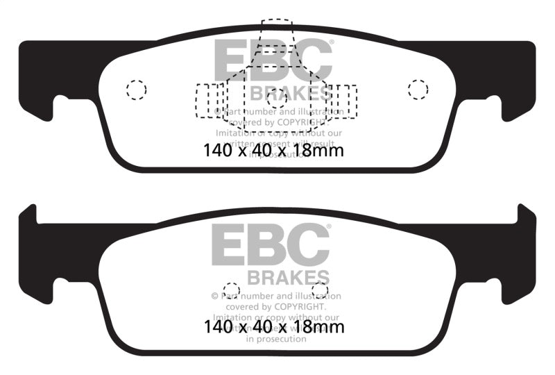 EBC 2016-2017 Smart Fortwo 0.9L Turbo Greenstuff Front Brake Pads - eliteracefab.com