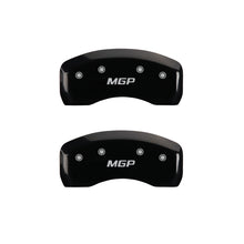 Load image into Gallery viewer, MGP 4 Caliper Covers Engraved Front &amp; Rear MGP Black Finish Silver Characters 2018 Toyota Camry MGP