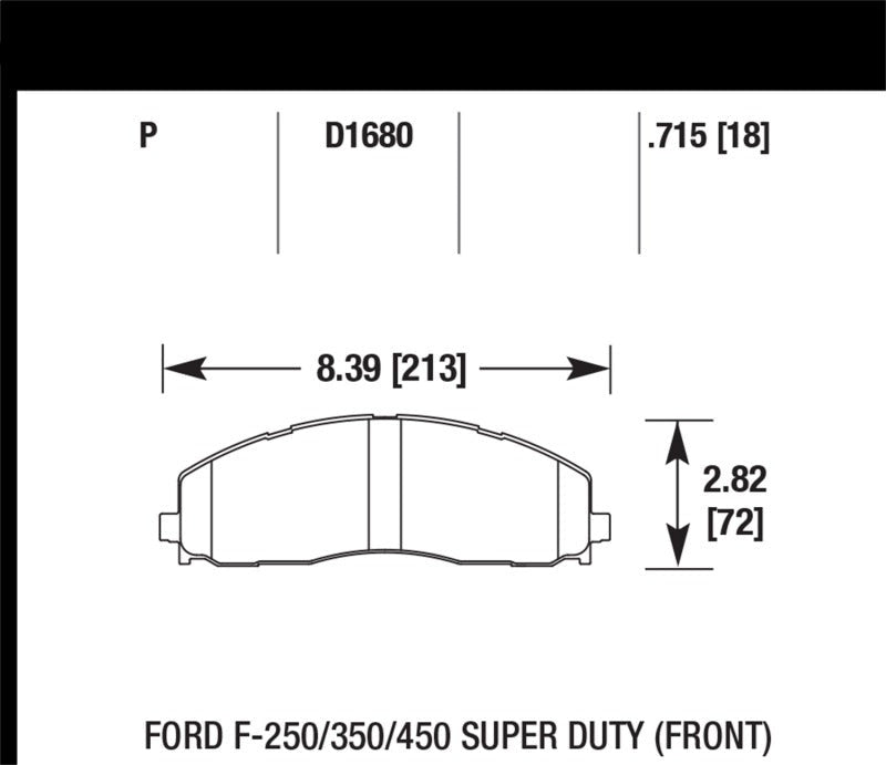 Hawk 2015 Ford F-250/350/450 Super Duty Front Brake Pads - eliteracefab.com