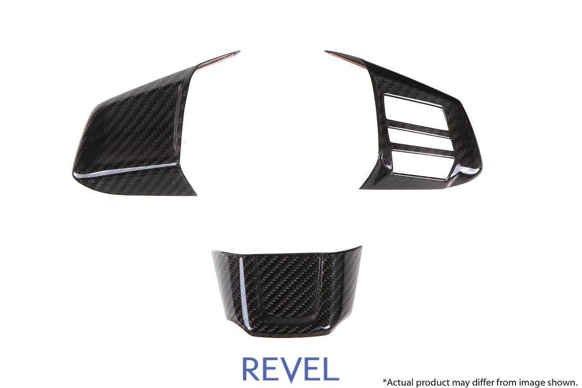 Revel GT Dry Carbon Steering Wheel Insert Covers 15-18 Subaru WRX/STI - 3 Pieces - eliteracefab.com