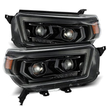 Load image into Gallery viewer, AlphaRex 10-13 Toyota 4Runner PRO-Series Proj Headlights Plank Style Alpha Blk w/Seq Signal/DRL - eliteracefab.com