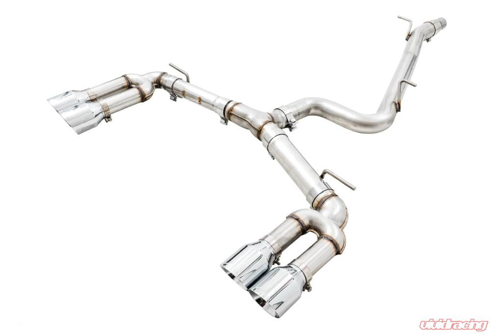 AWE Tuning Audi 8V S3 Track Edition Exhaust w/Chrome Silver Tips 102mm - eliteracefab.com