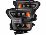 AlphaRex 18-20 Ford F150 (MK II 14th Gen Style) LUXX-Series LED Projector Headlights Black - 880250