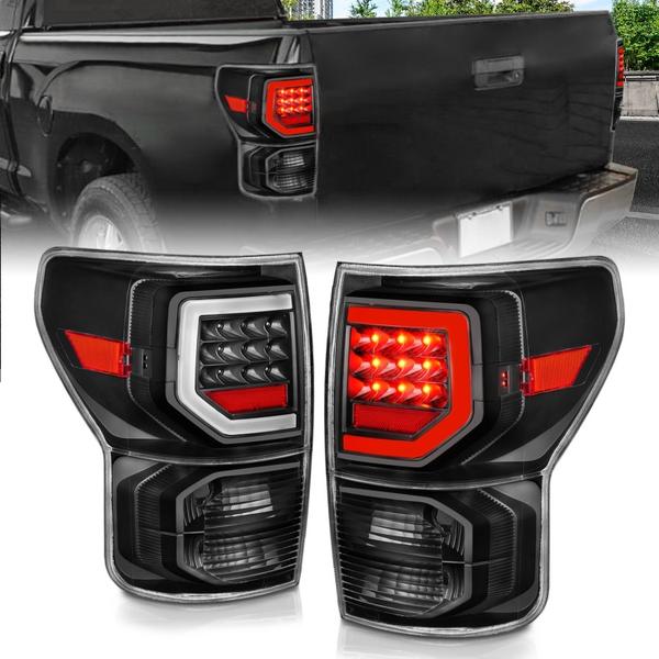 Anzo 07-11 Toyota Tundra Full LED Tailights Black Housing Smoke Lens G2 (w/C Light Bars) - eliteracefab.com