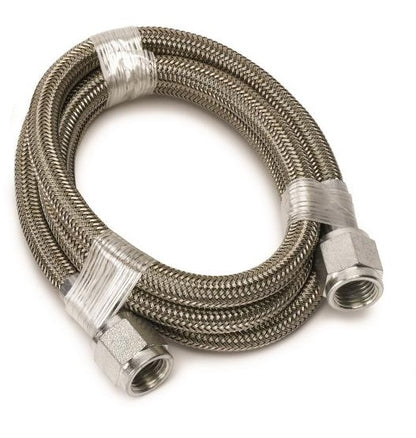 AutoMeter LINE; BRAIDED STAINLESS STEEL; #4 DIA; 3FT. LENGTH;4AN AND 1/8in. NPTF FITTING - eliteracefab.com