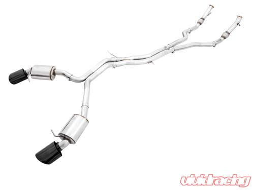 AWE Tuning Audi B9 RS 5 Sportback Touring Edition Exhaust-Non Resonated- Diamond Black RS Style Tips - eliteracefab.com