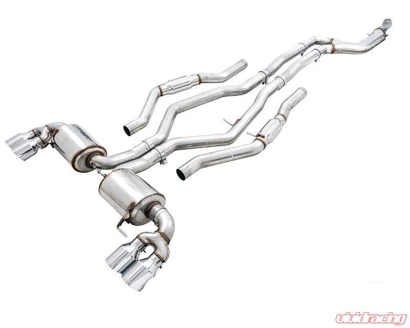 AWE Tuning 2019+ BMW M340i (G20) Resonated Touring Edition Exhaust - Quad Diamond Black Tips - eliteracefab.com
