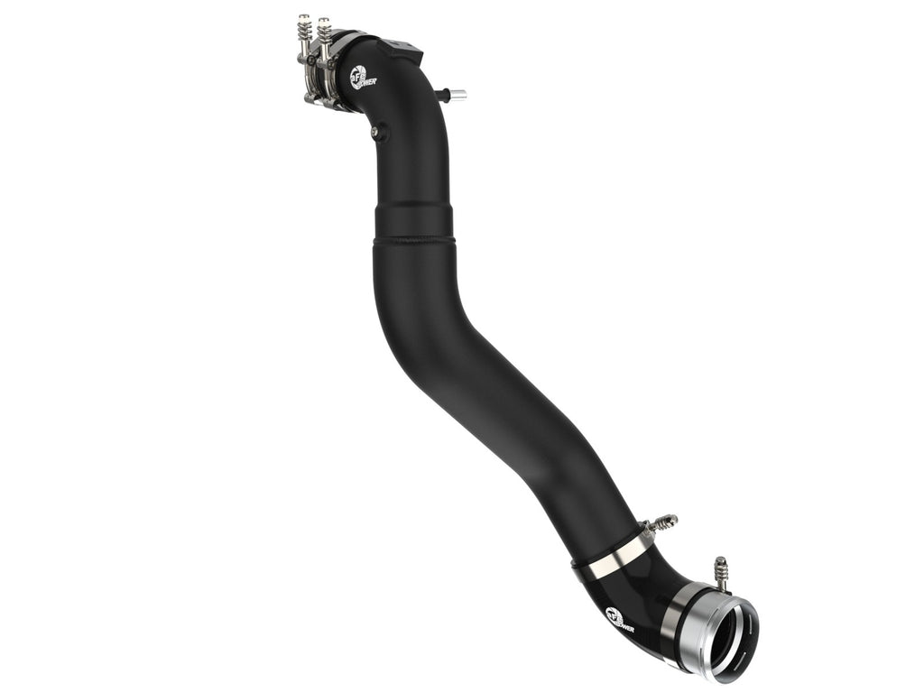 aFe 21+ Ford F-150 V6-3.5L (tt) BladeRunner 3in to 3.5in Aluminum Cold Charge Pipe Black - eliteracefab.com