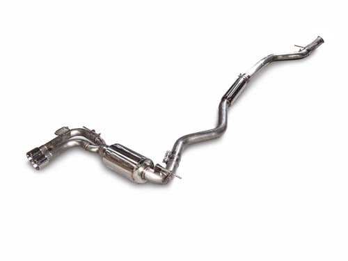 AWE Tuning BMW F3X 28i / 30i Touring Edition Axle-Back Exhaust Single Side - 80mm Silver Tips - eliteracefab.com