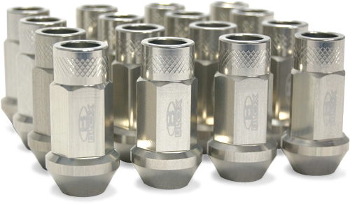 STREET SERIES FORGED EXTENDED LUG NUT SET OF 16 - Silver 12x1.50mm - eliteracefab.com