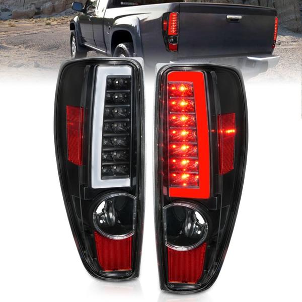 ANZO 2014-2018 GMC Sierra LED Tail Lights Black Housing Smoke Lens - eliteracefab.com