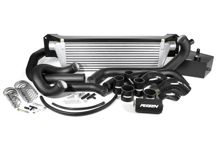 Perrin Performance 2015-2017 Subaru STI FMIC Black Boost Tubes w/ Black Silicone Couplers - eliteracefab.com