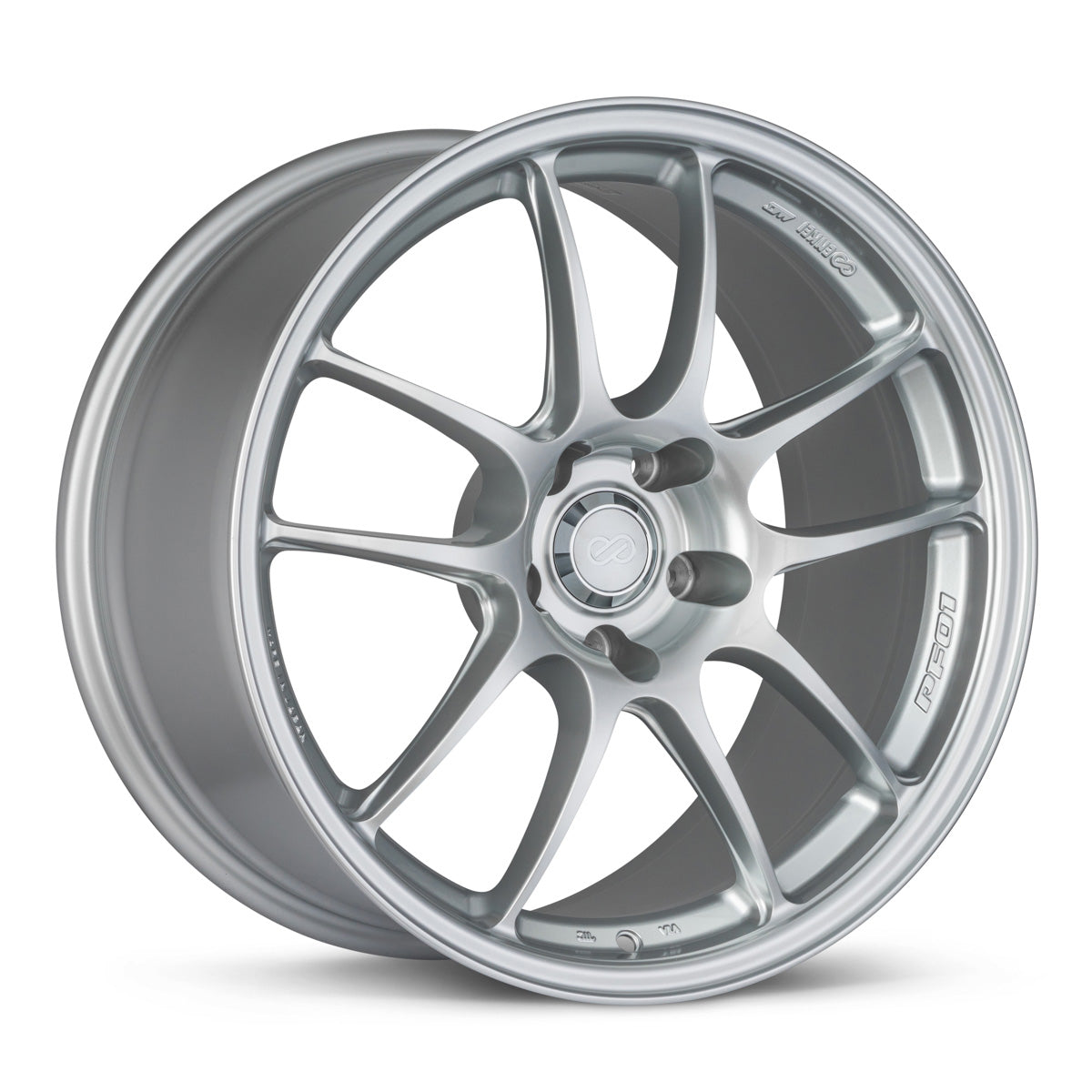 Enkei PF01 17x8 5x114.3 50mm offset Silver Wheel 05-10 Subaru STI Enkei