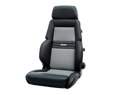 Recaro Expert M Seat - Black Leather/Houndstooth - eliteracefab.com