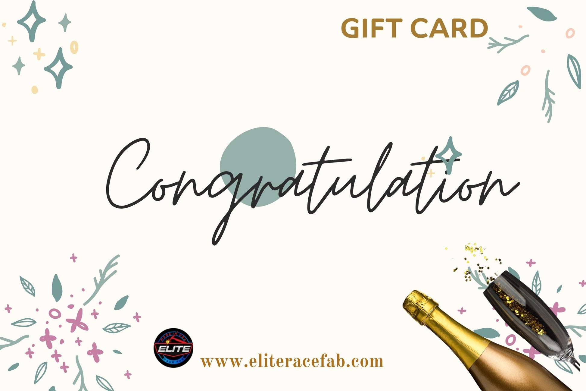 Elite Race Fab Gift Card $10-$1000 eliteracefab.com