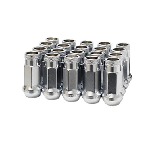 WHEEL MATE MUTEKI SR48 OPEN END LUG NUTS – SILVER 12×1.50 48MM Wheel Mate