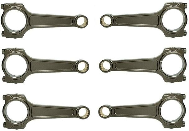 MANLEY 14082R-6 Connecting Rod Set (Ford 3.5L/3.7L Eco Boost ARP 2000 6.011in L w/ .9063in Pin H Beam) - eliteracefab.com