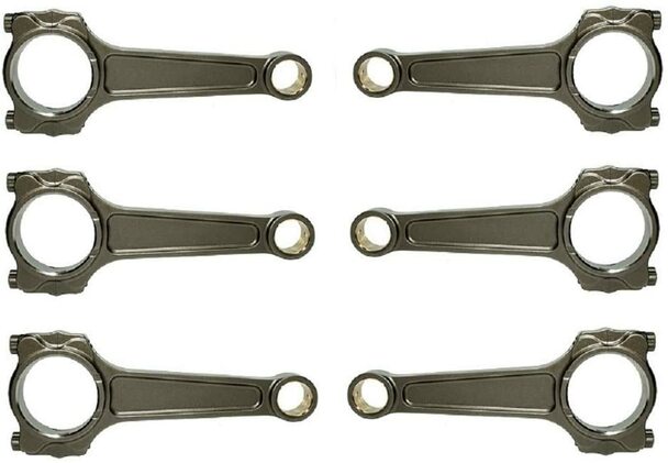 MANLEY 15424-6 Pro Series I-Beam Turbo Tuff Design Connecting Rod Set - eliteracefab.com