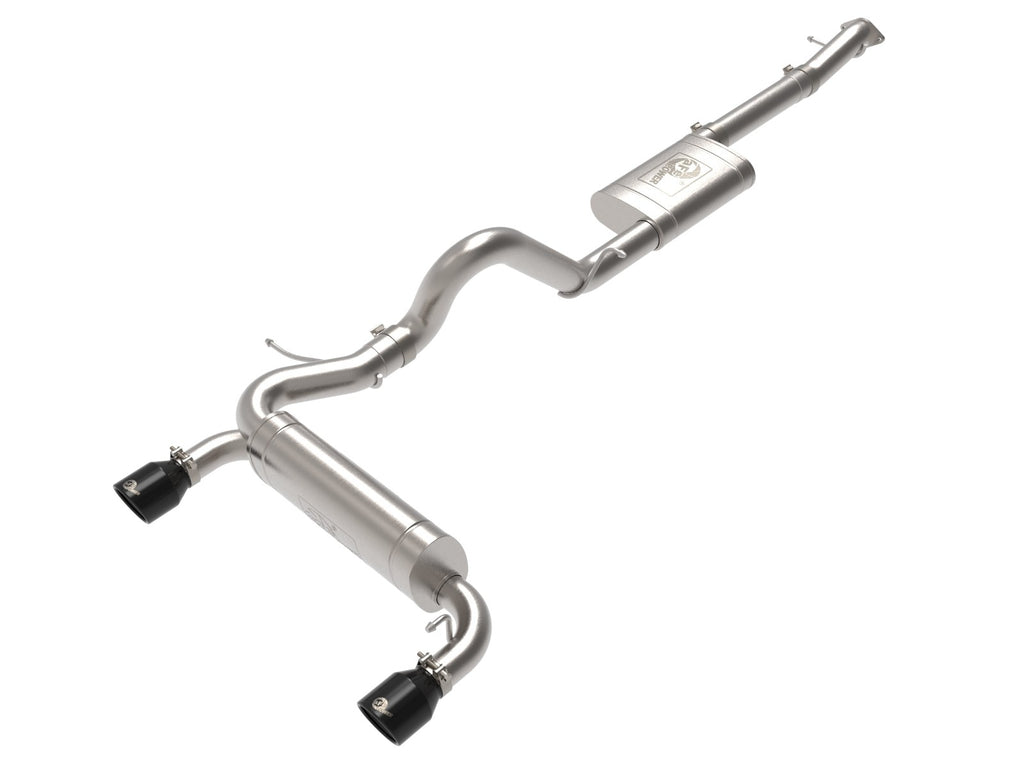 aFe Vulcan 3in 304 SS Cat-Back Exhaust 2021 Ford Bronco L4-2.3L (t)/V6-2.7L (tt) w/ Black Tips - eliteracefab.com