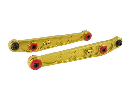 Skunk2 Honda/Acura EK Alpha Series Rear Lower Control Arm Set - Gold - eliteracefab.com